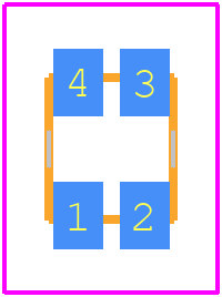 HSMW-A400-U00M2 - Avago Technologies PCB footprint - Other - Other - HSMW-A400-U00M2-3