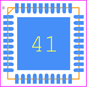 ADL5202ACPZ-R7 - Analog Devices PCB footprint - Quad Flat No-Lead - Quad Flat No-Lead - (CP-40-10)