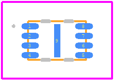 SST25PF040CT-40I/NP - Microchip PCB footprint - Other - Other - 8-Lead Plastic Ultra Thin Small Outline No Lead Package (PRX) - 2x3 mm Body [USON] [Also called UDFN]