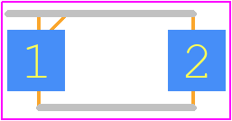 US1MDFQ-13 - Diodes Incorporated PCB footprint - Small Outline Diode Flat Lead - Small Outline Diode Flat Lead - US1MDFQ-13