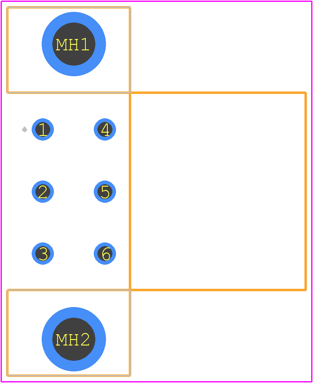 SMS6GE6 - Souriau PCB footprint - Other - Other - SMS6GE6-3