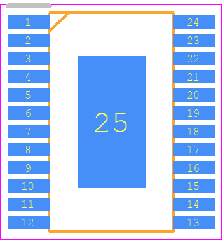 TPS70402PWPG4 - Texas Instruments PCB footprint - Small Outline Packages - Small Outline Packages - PWP(R-PDSO-G24