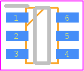TPC6108(TE85L,F) - Toshiba PCB footprint - SOT23 (6-Pin) - SOT23 (6-Pin) - 2-3T1A