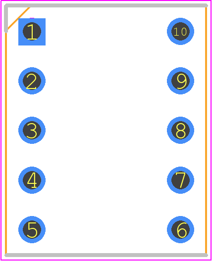 XGUGX5D - SunLED PCB footprint - Dual-In-Line Sockets - Dual-In-Line Sockets - XGUGX5D