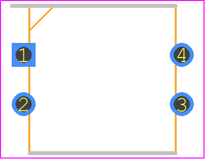 ADF0204 - TE Connectivity PCB footprint - Dual-In-Line Packages - Dual-In-Line Packages - 4POS  DIP SWITCH