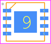 NCP59151MN33TYG - onsemi PCB footprint - Small Outline No-lead - Small Outline No-lead - 8 PIN DFN 4x4 CASE-488AF-01 ISSUE C