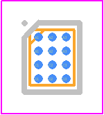 ADG3304BCBZ-REEL7 - Analog Devices PCB footprint - BGA - BGA - 12-Ball Wafer Level Chip Scale Package*