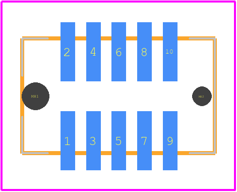 M50-4910545 - Harwin PCB footprint - Other - Other - M50-4910545-1