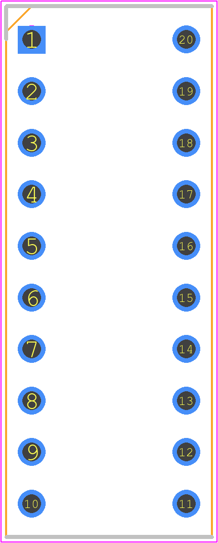 HLCP-J100 - Avago Technologies PCB footprint - Dual-In-Line Sockets - Dual-In-Line Sockets - 26.16*10.16