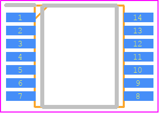 LM324ADTBR2 - onsemi PCB footprint - Small Outline Packages - Small Outline Packages - tssop14-26