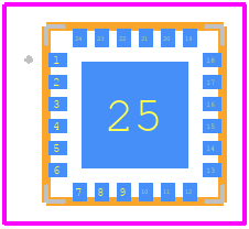 HMC520ALC4 - Analog Devices PCB footprint - Other - Other - 24-Terminal Land Grid Array [LGA] (CC-24-4)