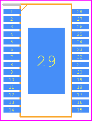 MAX1945REUI+T - Analog Devices PCB footprint - Small Outline Packages - Small Outline Packages - MAX1945REUI+T
