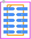 ECMF4-2450A17M10 - STMicroelectronics PCB footprint - Small Outline No-lead - Small Outline No-lead - 4HSM10