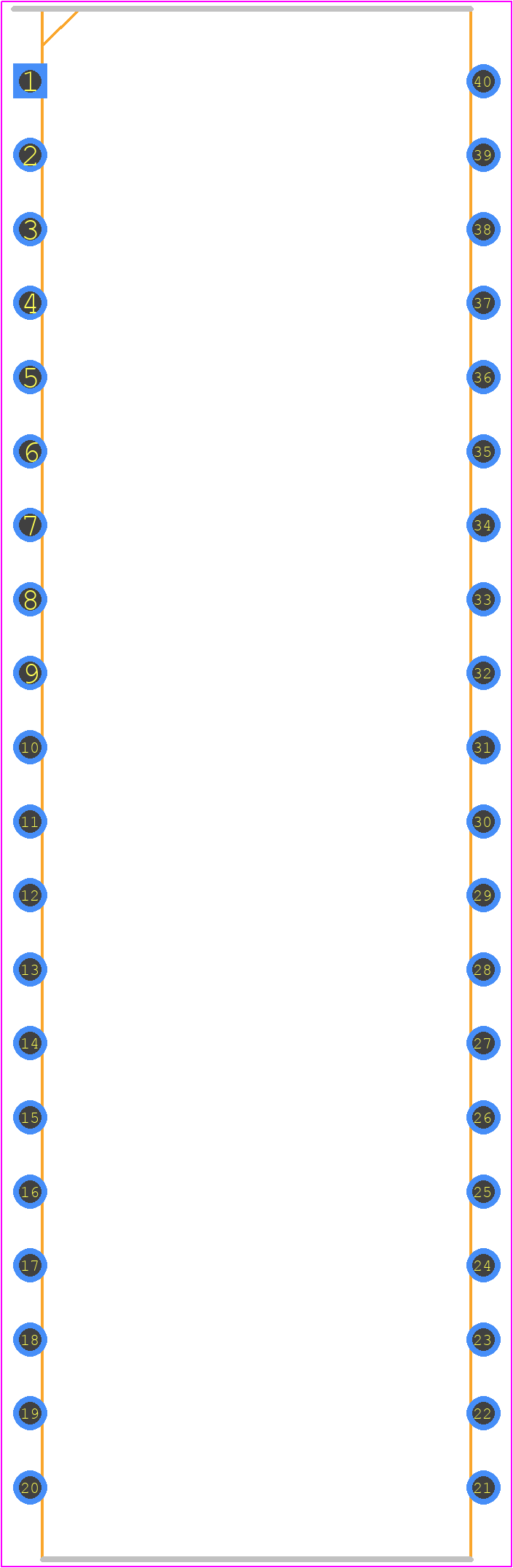 MT8816AE1 - Microsemi Corporation PCB footprint - Dual-In-Line Packages - Dual-In-Line Packages - MT8816AE1