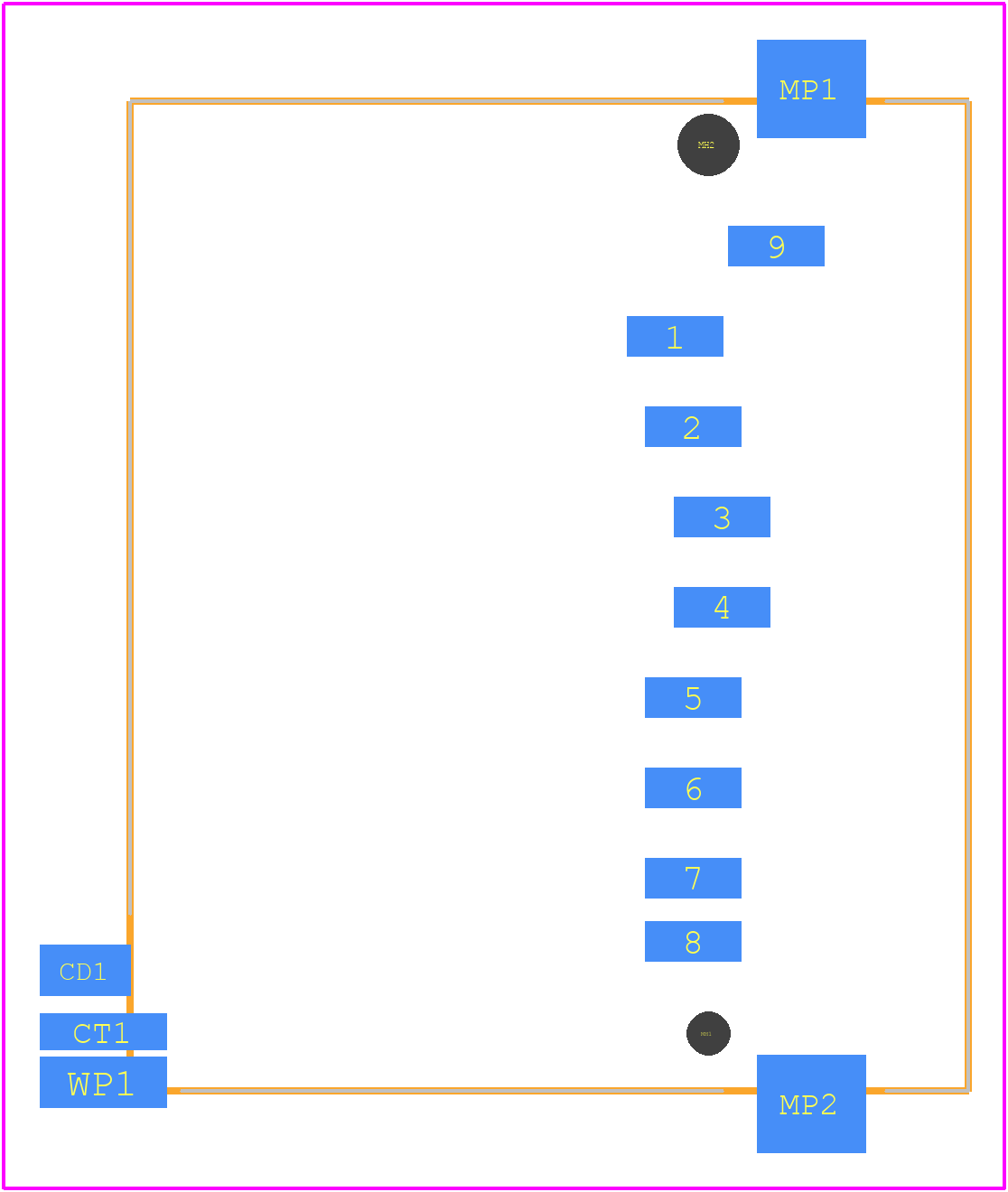 FPS009-3003-BL - Yamaichi PCB footprint - Other - Other - FPS009-3003-BL-5