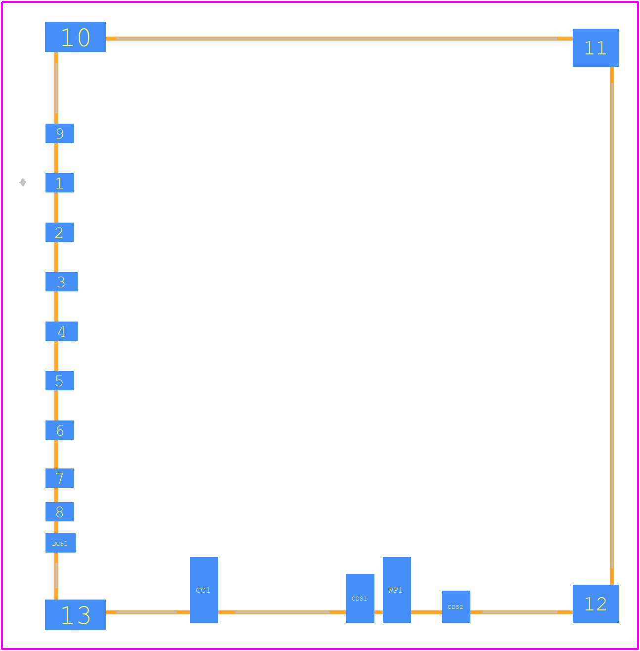 FPS009-2920-0 - Yamaichi PCB footprint - Other - Other - FPS009-2920-0-3