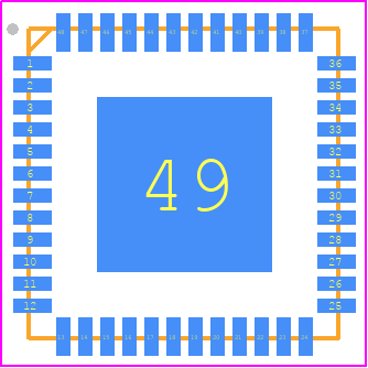 MAX5885EGM+D - Analog Devices PCB footprint - Quad Flat No-Lead - Quad Flat No-Lead - MAX5885EGM+D