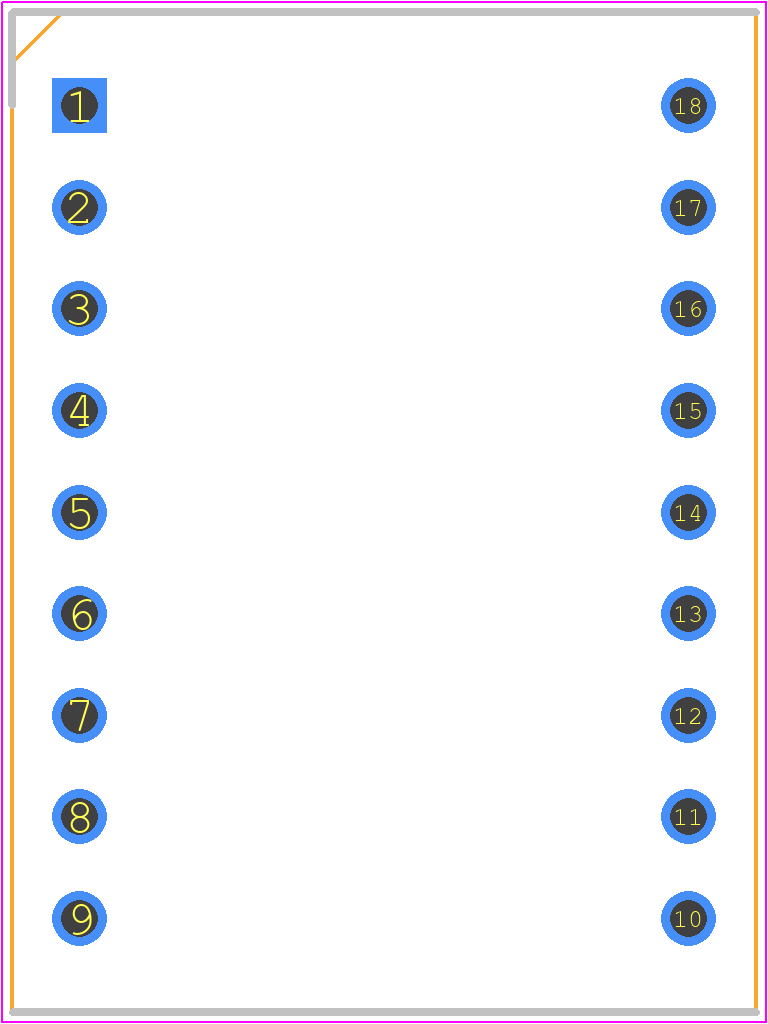 HDSP-523G - Avago Technologies PCB footprint - Dual-In-Line Sockets - Dual-In-Line Sockets - HDSP-523G