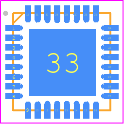 ADS1148IRHBT - Texas Instruments PCB footprint - Quad Flat No-Lead - Quad Flat No-Lead - RHB (S-PVQFN-N32)-D_1