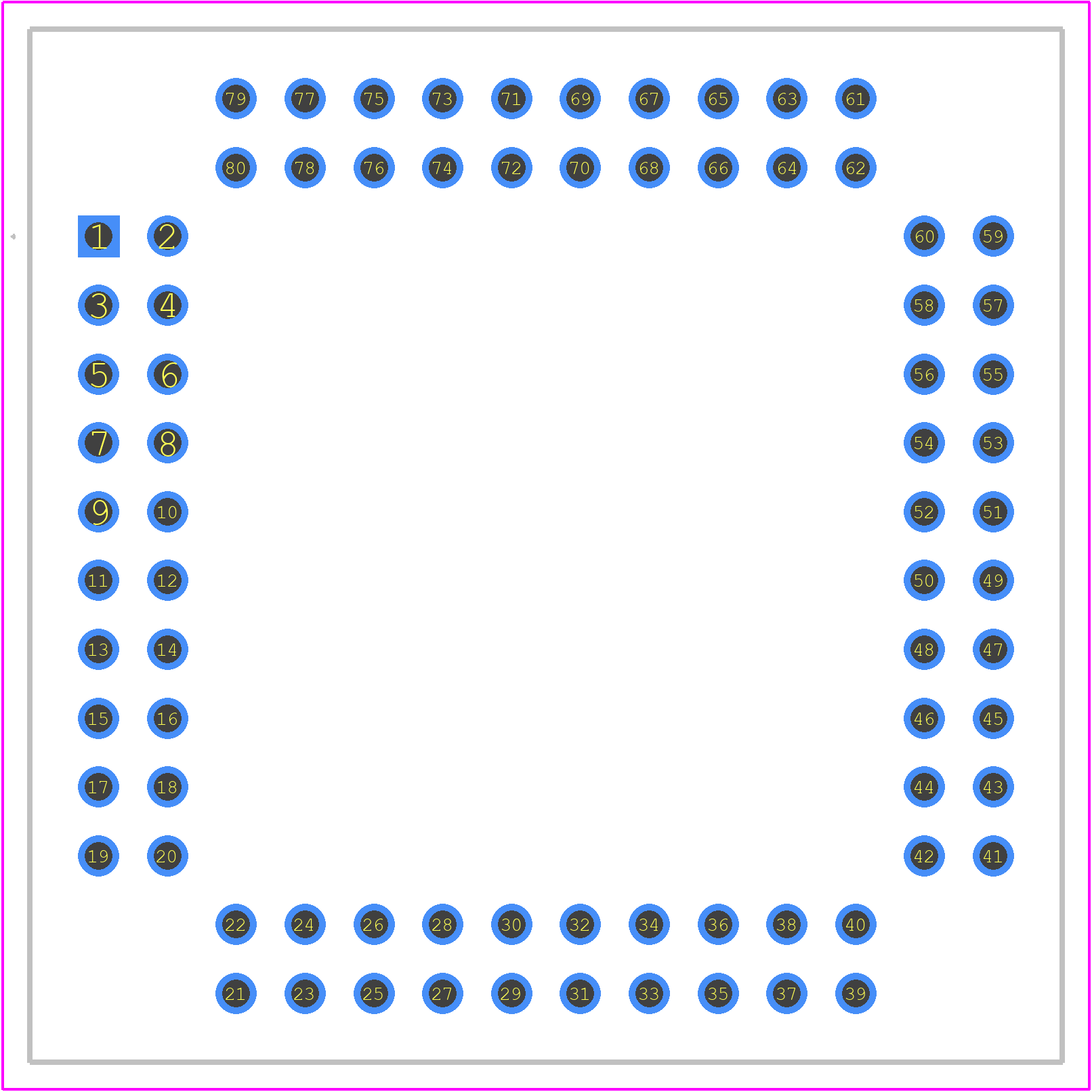 LCQT-QFP0.5-80 - ARIES PCB footprint - Other - Other - LCQT-QFP0.5-80-6