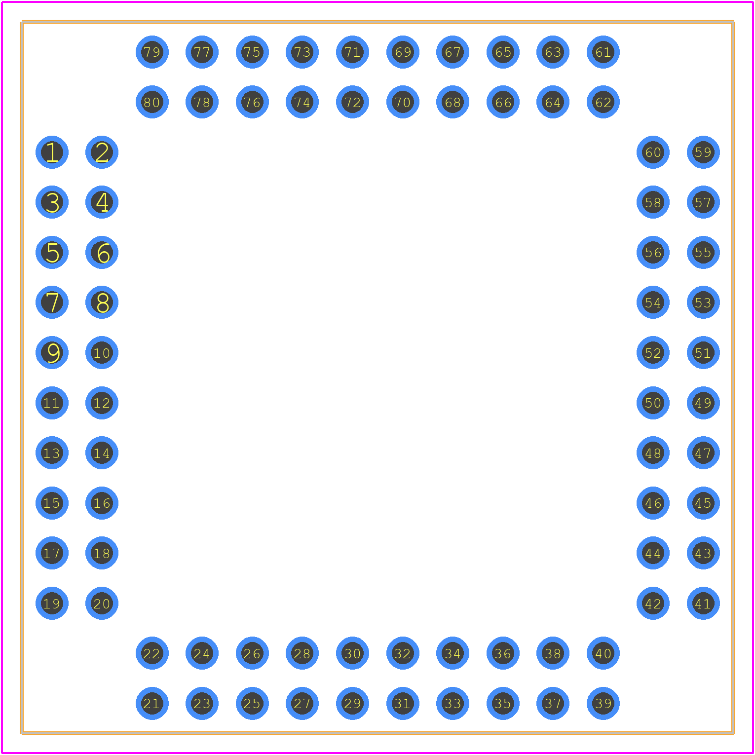 LCQT-QFP0.8-80 - ARIES PCB footprint - Other - Other - LCQT-QFP0.8-80-3