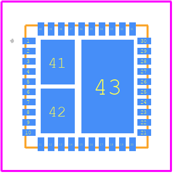 NCP3230MNTXG - onsemi PCB footprint - Other - Other - QFN40 6x6, 0.5P CASE 485CM