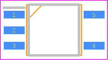 FODM452 - onsemi PCB footprint - SOT23 (5-Pin) - SOT23 (5-Pin) - 5-Lead Mini-Flat