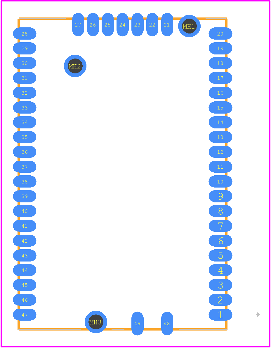 RN1723-I/RM100 - Microchip PCB footprint - Other - Other - RN1723-I/RM100-3