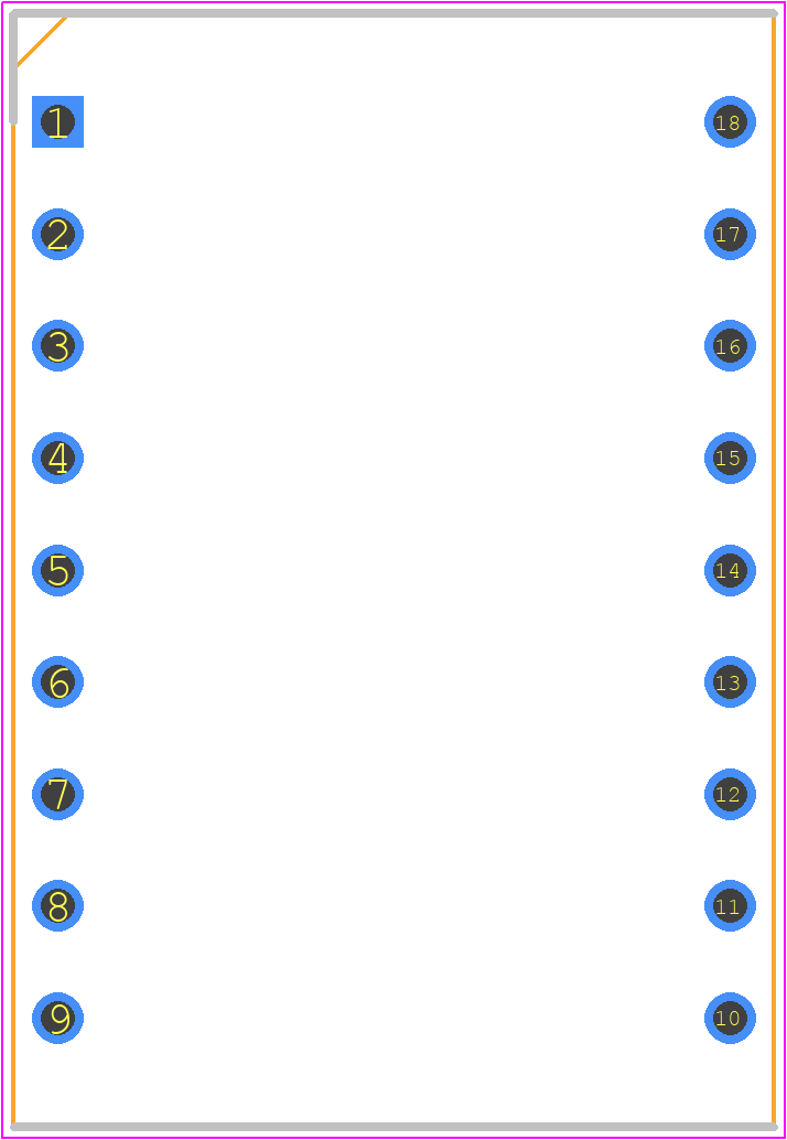 DA56-51PBWA/A - Kingbright PCB footprint - Dual-In-Line Sockets - Dual-In-Line Sockets - DA56-51PBWA/A