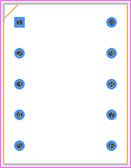 SA39-11PBWA/A - Kingbright PCB footprint - Dual-In-Line Sockets - Dual-In-Line Sockets - 7 segment Display