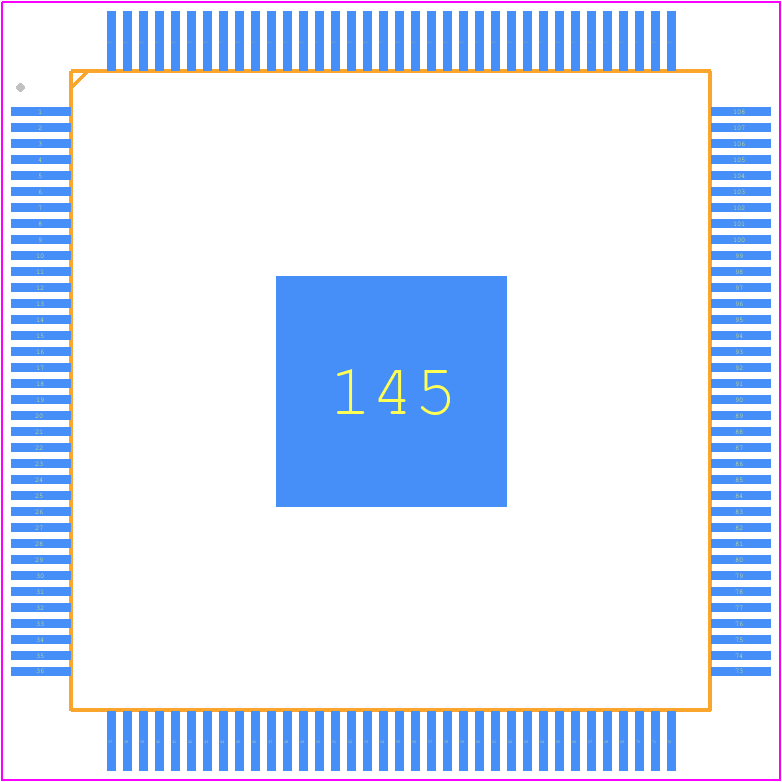 TC234LP32F200NACKXUMA1 - Infineon PCB footprint - Quad Flat Packages - Quad Flat Packages - PG-TQFP-144-27