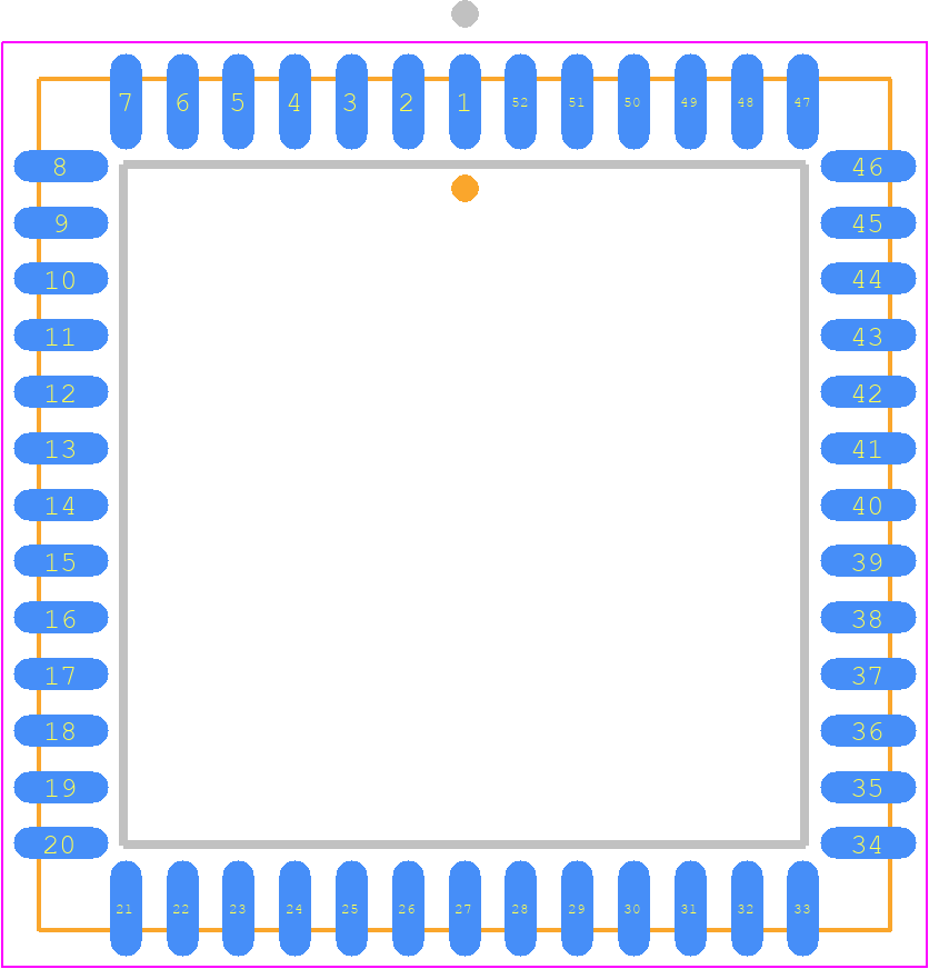 AT89C51AC3-S3SUM - Microchip PCB footprint - Plastic Leaded Chip Carrier - Plastic Leaded Chip Carrier - AT89C51AC3-S3SUM/