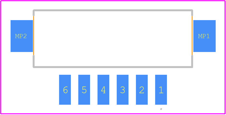 DF3EA-6P-2H(21) - Hirose PCB footprint - Other - Other - DF3EA-6P-2H(21)-1