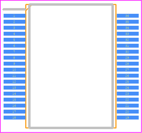 TDA749213TR - STMicroelectronics PCB footprint - Small Outline Packages - Small Outline Packages - PowerSSO-36 EPU_2022