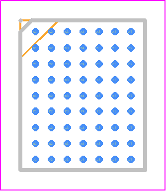 LTC7130EY#PBF - Analog Devices PCB footprint - BGA - BGA - GA Package 63-Lead (7.5mm × 6.25mm × 2.22mm