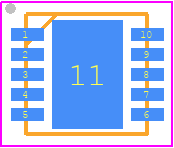ATTINY13A-MMFR - Microchip PCB footprint - Small Outline No-lead - Small Outline No-lead - 10M1_1