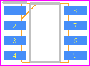 IRF7807TRPBF - Infineon PCB footprint - SOT23 (8-Pin) - SOT23 (8-Pin) - infinion