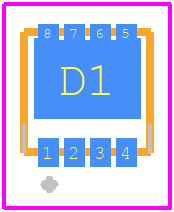 CSD19538Q3AT - Texas Instruments PCB footprint - Other - Other - CSD19538Q3AT-3