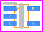 MAX4787EXK+T - Analog Devices PCB footprint - SOT23 (5-Pin) - SOT23 (5-Pin) - MAX 21-0076 SC70 REV. C