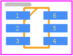 MGA-68563-TR1G - Avago Technologies PCB footprint - SOT23 (6-Pin) - SOT23 (6-Pin) - SOT-363/SC-70 (JEDEC DFP-N)