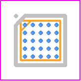 ST6G3244MEBJR - STMicroelectronics PCB footprint - BGA - BGA - Flip Chip 25 (2 x 2 mm)