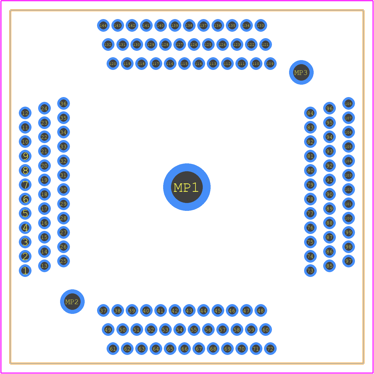 IC201-1444-026N-2 - Yamaichi PCB footprint - Other - Other - IC201-1444-026N-2-1