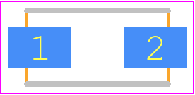 P4SMA350CA - LITTELFUSE PCB footprint - Diodes Moulded Non Polarised - Diodes Moulded Non Polarised - DO-214AC (SMA)-1