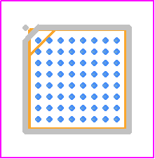 MSP430F5229IYFFT - Texas Instruments PCB footprint - BGA - BGA - YFF(R-XBGA-N64)_