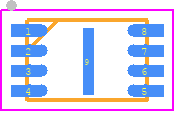 AT25SF081-MAHD-T - Adesto Technologies PCB footprint - Small Outline No-lead - Small Outline No-lead - 8MA3 – UDFN