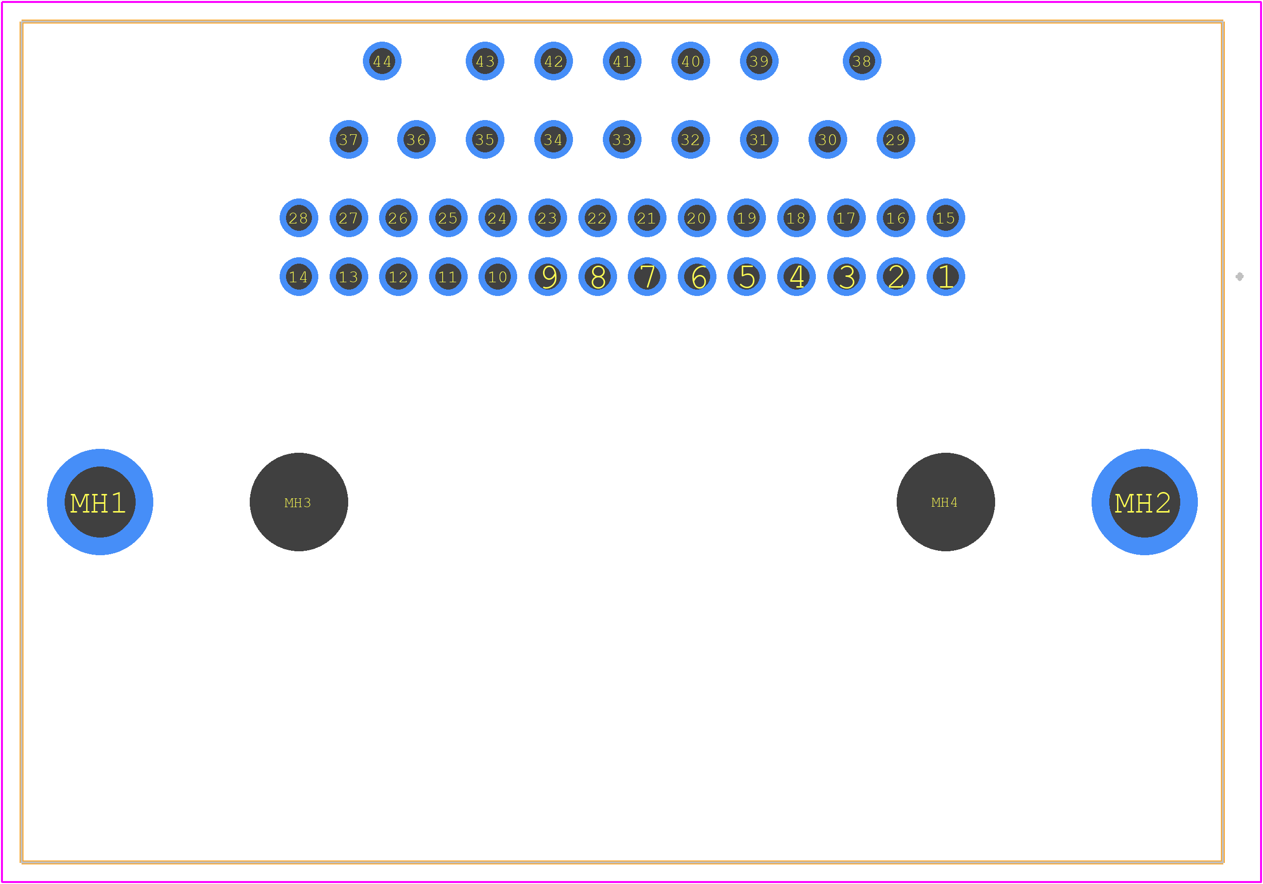 S44B-RAD1AK - JST (JAPAN SOLDERLESS TERMINALS) PCB footprint - Other - Other - S44B-RAD1AK-2