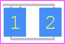 KA-3528LVSYCKT-J3 - Kingbright PCB footprint - LED Moulded - LED Moulded - 3.5mm x 2.8mm