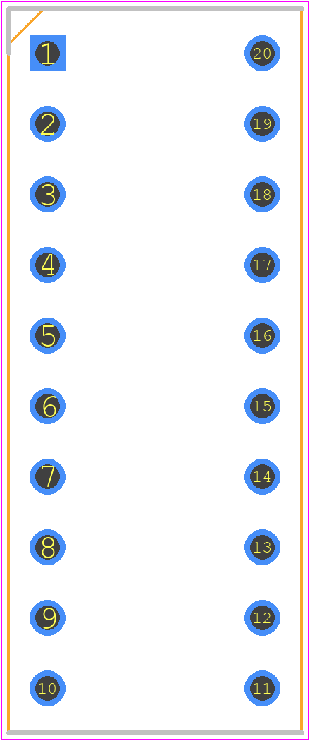 SSA-LXB10GW-GF/LP - Lumex PCB footprint - Dual-In-Line Sockets - Dual-In-Line Sockets - SSA-LXB10GW-GF/LP)_11