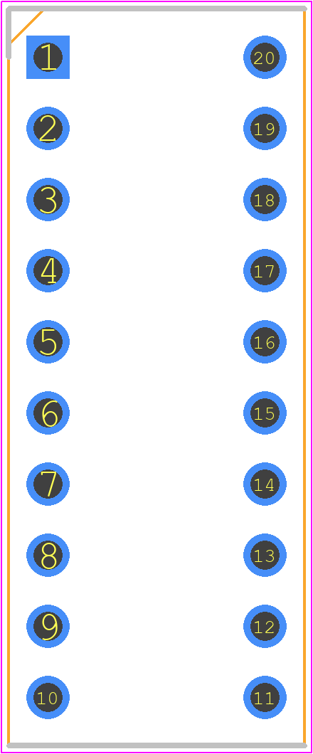 SSA-LXB10IW-GF/LP - Lumex PCB footprint - Dual-In-Line Sockets - Dual-In-Line Sockets - SSA-LXB10IW-GF/LP