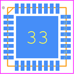 AS3415-EQFP - ams OSRAM PCB footprint - Quad Flat No-Lead - Quad Flat No-Lead - AS3415, 32-pin QFN, 0.5mm Pitch